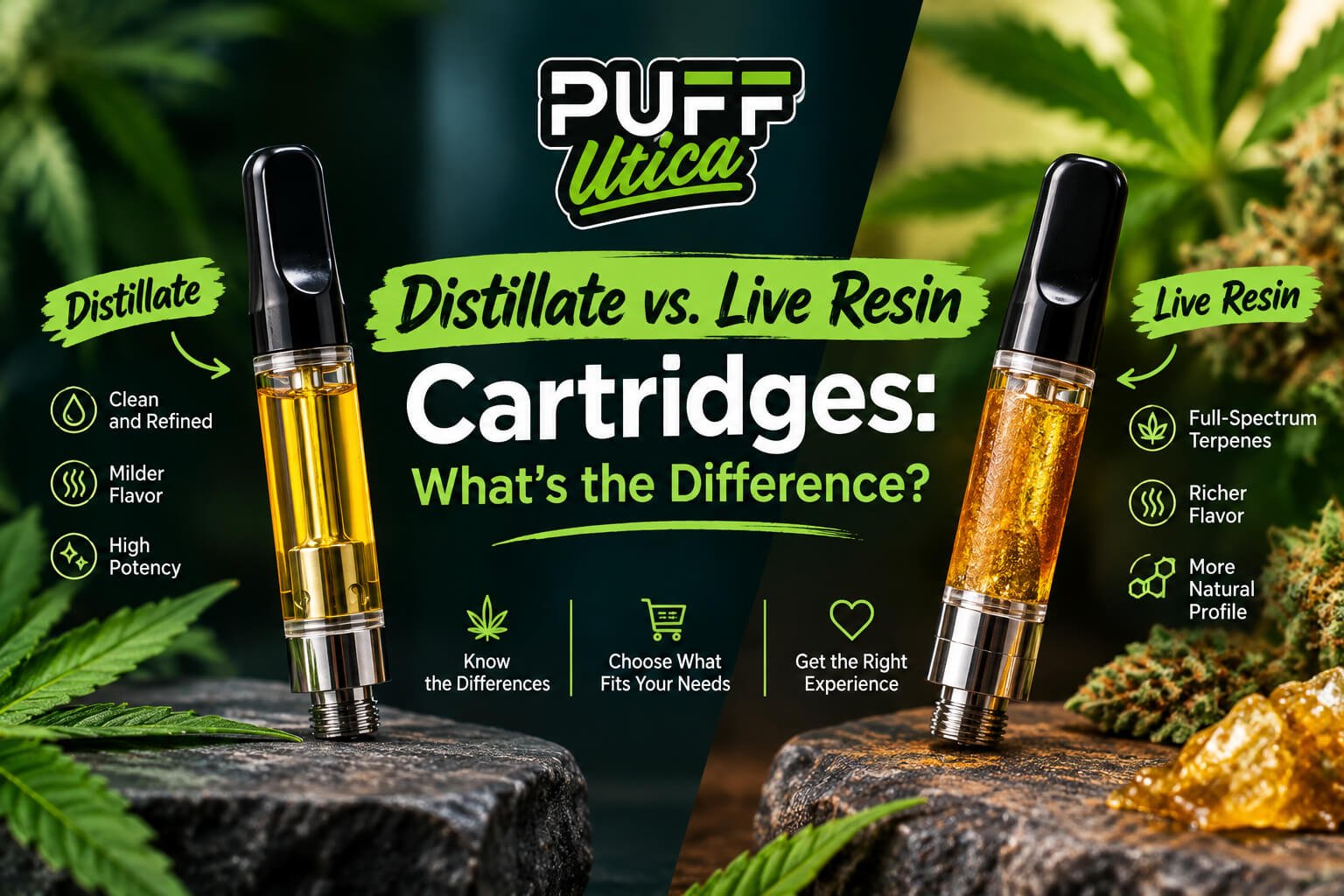 Distillate vs. Live Resin Cartridges Distillate vs. Live Resin Cartridges